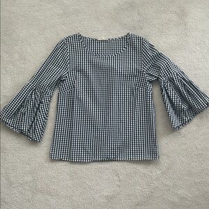 Jane and Delancey 100% Cotton Black and White Checkered Top